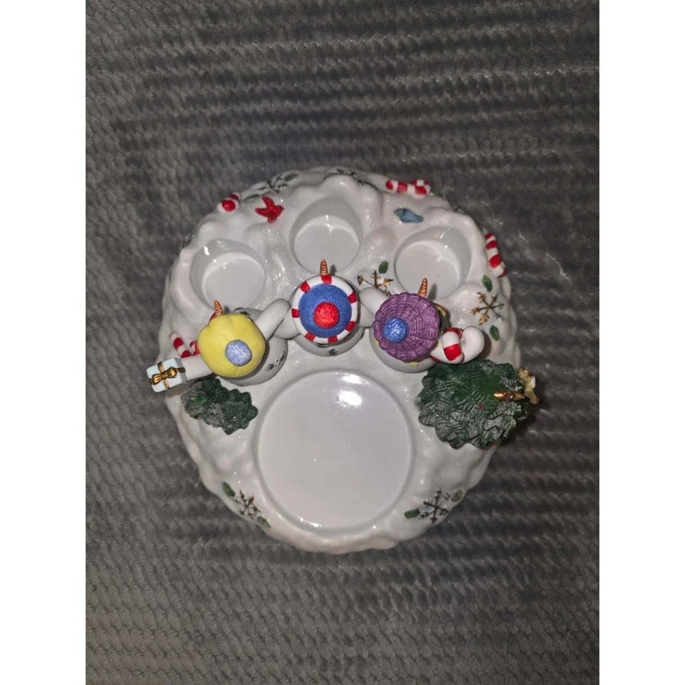 PartyLite Snowman Candle Holder Tealight Tree Candy Cane Snowflakes Christmas‎